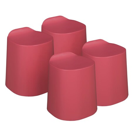 Regency Regency Dott Plastic Stackable Stools (Set of 4)- Red Raspberry 1200RR4PK